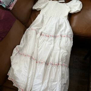 Rachel Zoe White Smocked Dress